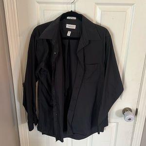 Van Heusen Men’s Dress Shirt - Black - ne k 16 1/2, 34/35 , large